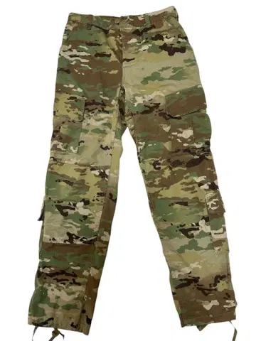 카모플라쥬 카고 팬츠 복수 포켓 부착