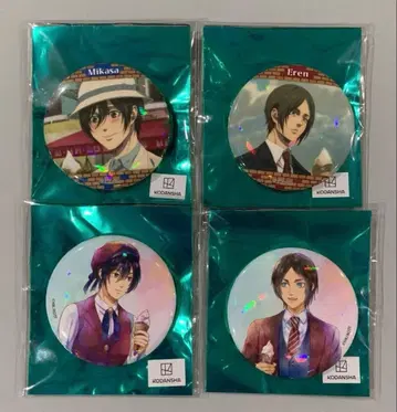 진격의 거인 홀로그램 캔뱃지 엘렌 미카사 4점