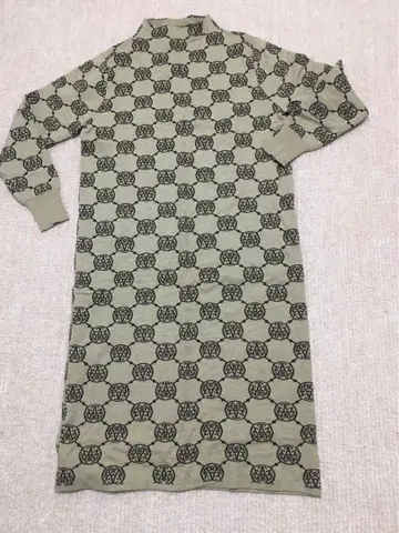 앙코퀸 코어 스팬얀 모노그램 니트 원피스 M 사이즈