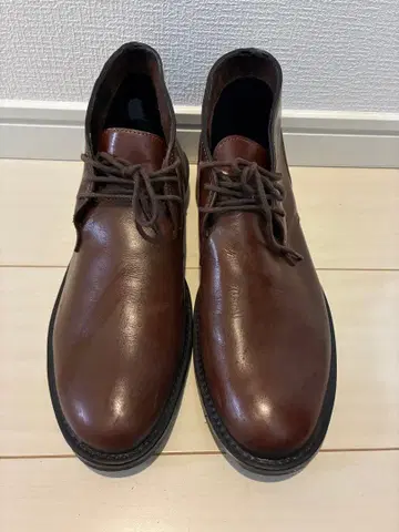 RAINFUBS 브라운 하이컷 드레스 신발