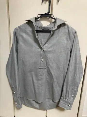 (새상품) martinique 펄 버튼 울 셔츠 마르티니크