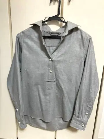 (새상품) martinique 펄 버튼 울 셔츠 마르티니크