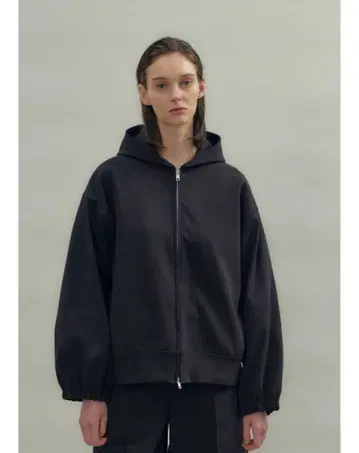 FLORENT 플로렌트 더블 지퍼 후드티 [ 블랙 ]