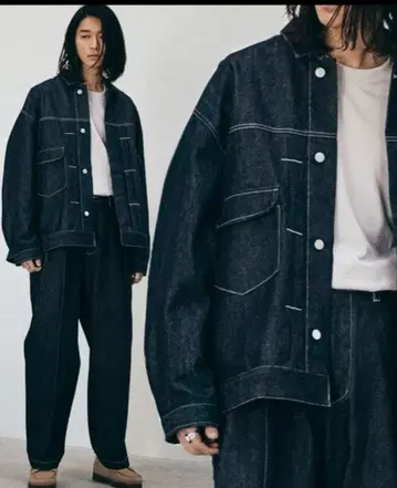 [ 완판템 ] WYM HEAVY OZ WIDE DENIM 데님 자켓 M