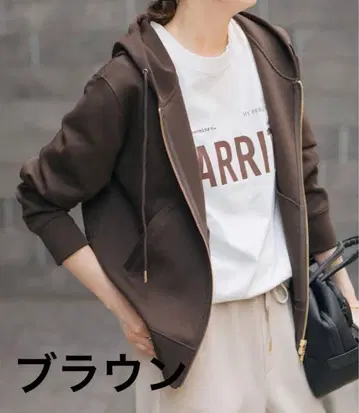 Spick & Span 스트레치 지퍼 후드티