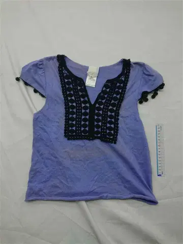 안나수이 폼폼 레이스 장식 코튼 셔츠 S 사이즈 여성용