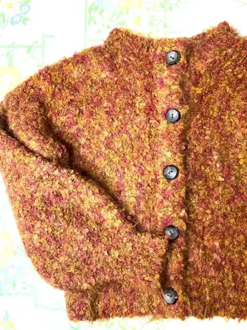 Lily Brown 모헤어 혼방 가디건 (브라운 x 로즈)