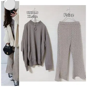 코디 세트 루즈핏 트레이닝복 슬릿 팬츠