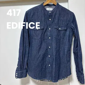 [ 새상품급 ] 417 에디피스 다크 블루 데님 셔츠 긴팔
