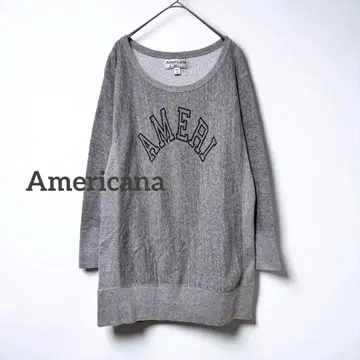 1589 Americana 아메리카나 프론트 로고 롱 트레이닝복 그레이