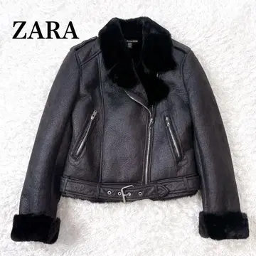 새상품급 ZARA trf_outerwear 더블 라이더스 무스탕 자켓