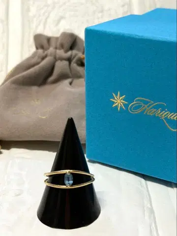 Hariqua 하리크아 산타마리아 아쿠아 마린 골드 반지