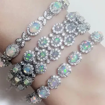 만박 네팔 오팔 팔찌 실버 925