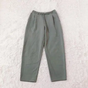 유니클로 드라이 맨투맨 턱 테이퍼드 팬츠 여성용 그레이 바지 M