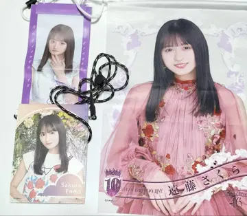 엔도 사쿠라 티켓 홀더, 태피스트리 등 세트 3점 중고