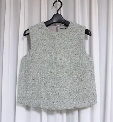 COS 코스 트위드 슬리브리스 베스트