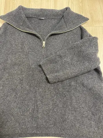 새상품급 JOURNAL STANDARD 그레이 지퍼 스웨터