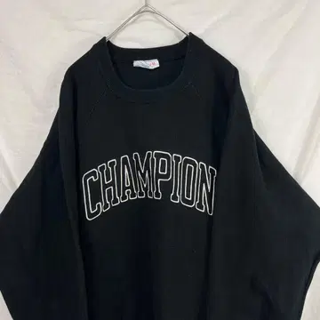 00s 챔피온 챔피온 자수 래글런 니트 맨투맨 블랙