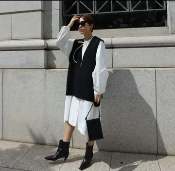 machatt 사이드 버튼 니트 베스트