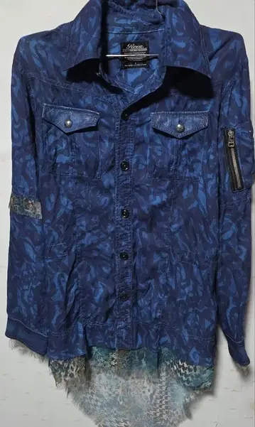 로엔 Roen 히로무 타카하라 스와로 스컬 레이어드 셔츠 M