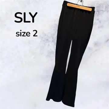 SLY 리브 팬츠 블랙 M