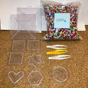 펄러비즈 1000g 다색 플레이트 핀셋 포함 펄러비즈