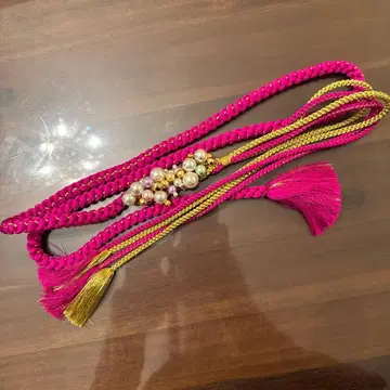 [ 새상품급 ] 성인식 후리소데용 허리띠 적자색 NO. 5