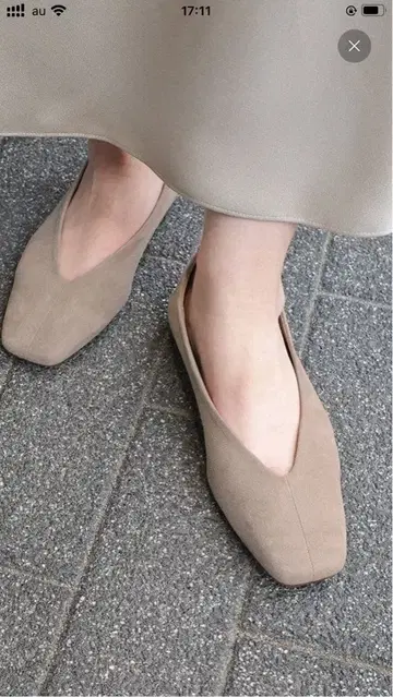 SLOBE IENA SLOBE 소프트 가죽 플랫슈즈 베이지 37