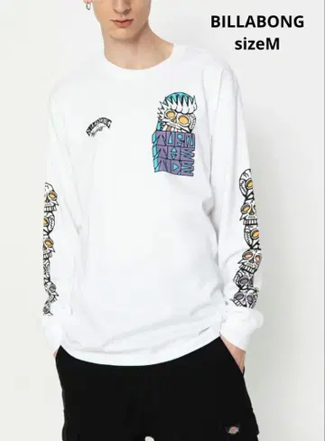 BILLABONG 빌라봉 그래픽 롱T셔츠 화이트 M