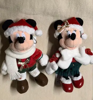 디즈니 크리스마스 2025 미키 미니 인형 배지