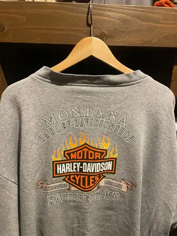 레어 USA제 할리데이비슨 지퍼 맨투맨 가디건 아메카지