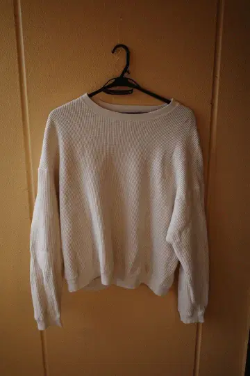 Sanca 화이트 리브 스웨터 사이즈 3