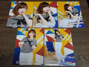 사시하라 리노 HKT48 사진 5장 세트 스트라이프 패턴