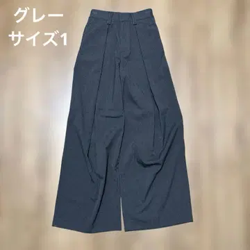 CS stripe cross tuck drape slacks 그레이