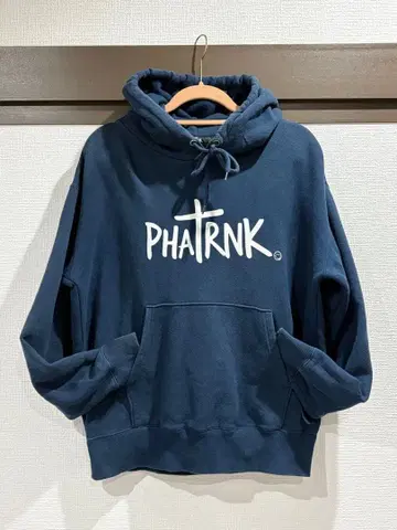 PHATRNK 후드티 M 네이비 후드 프론트 로고
