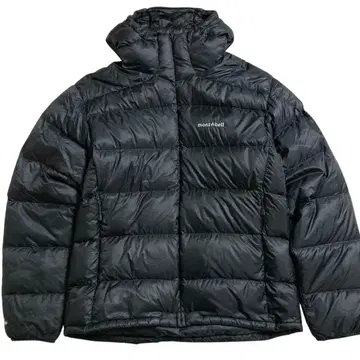 새상품급 mont-bell 라이트 알파인 다운 후드티 M 블랙