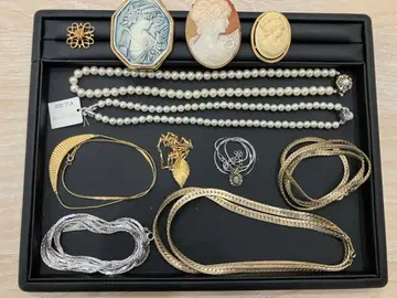 [ 게릴라 세일 ] 목걸이 브로치 카메오 펄 진주 금제 불명 정리품