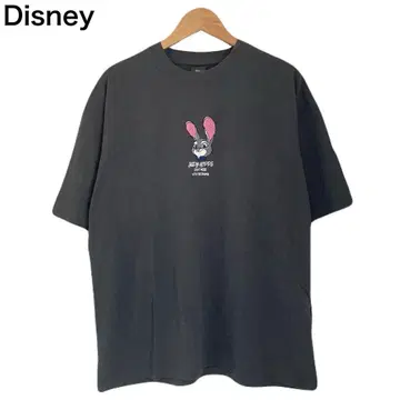 디즈니 주토피아 자수 캐릭터 무비 반팔 면 둥근넥 티셔츠