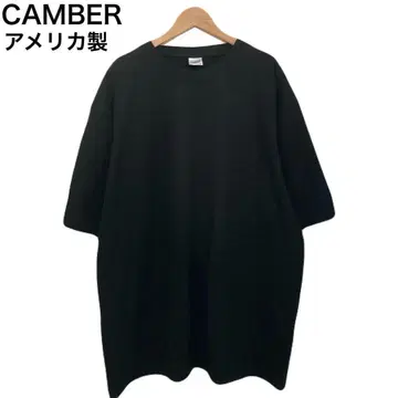 CAMBER 미국제 빅 루즈핏 무지 T셔츠 반팔 면 블랙 3XL