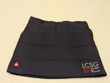 블랙 자수 로고 스커트 7(S)