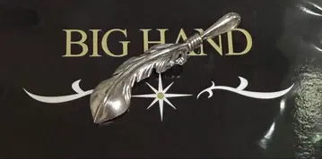 가격 인하 가능 BIG HAND 실버 페더 목걸이 A