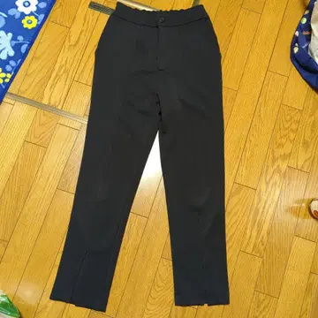 DAME FRANK 블랙 슬랙스 버튼 포함