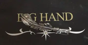 가격 인하 가능 BIG HAND 실버 페더 목걸이 B