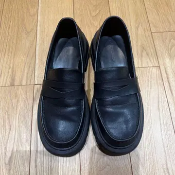 BLACKUP 스월 플랫폼 페니 로퍼 블랙 25cm