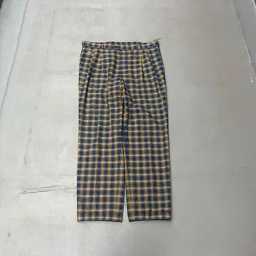 80s 라코스테 프랑스제 로고 체크 2턱 슬랙스 남성용