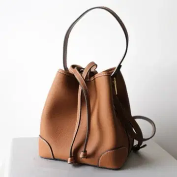 브라운 카멜 버킷백 복조리백