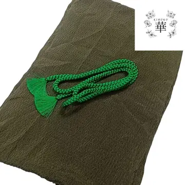와란 1 허리띠 세트 오비 장식 천 그린 무지