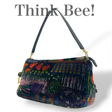 Think Bee! 싱크비 핸드백 꽃무늬 나비 컬러풀 벨로아