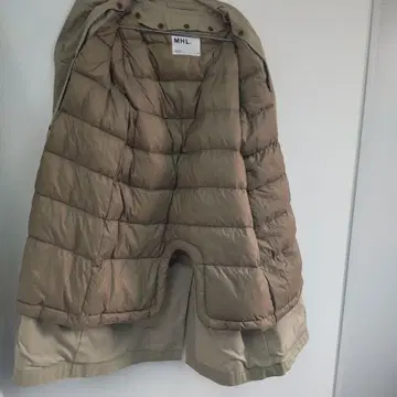 MHL. 스텐카라 코트 다운 라이너 포함 베이지