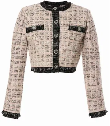 riu Plaid tweed knit jacket